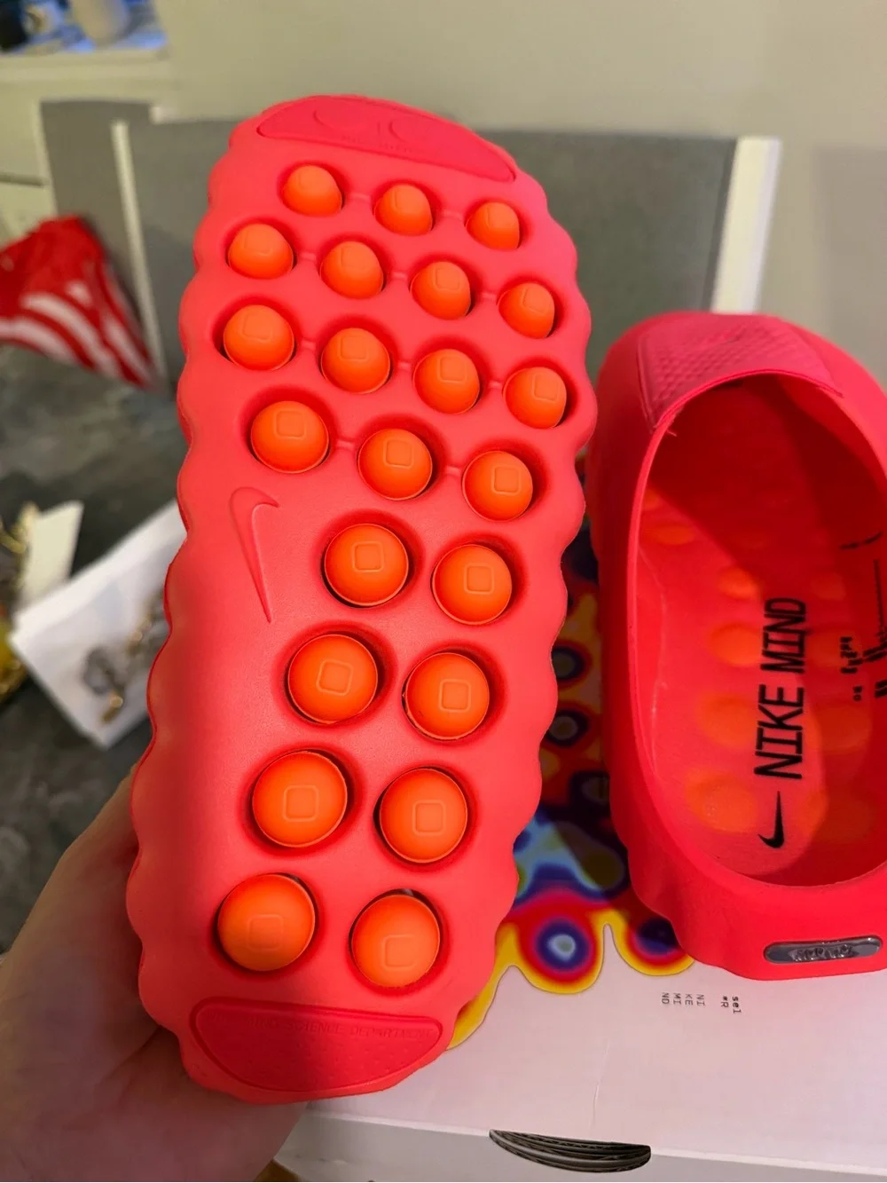 Nike Mind 01 Slides Bright Red Comfort Slides